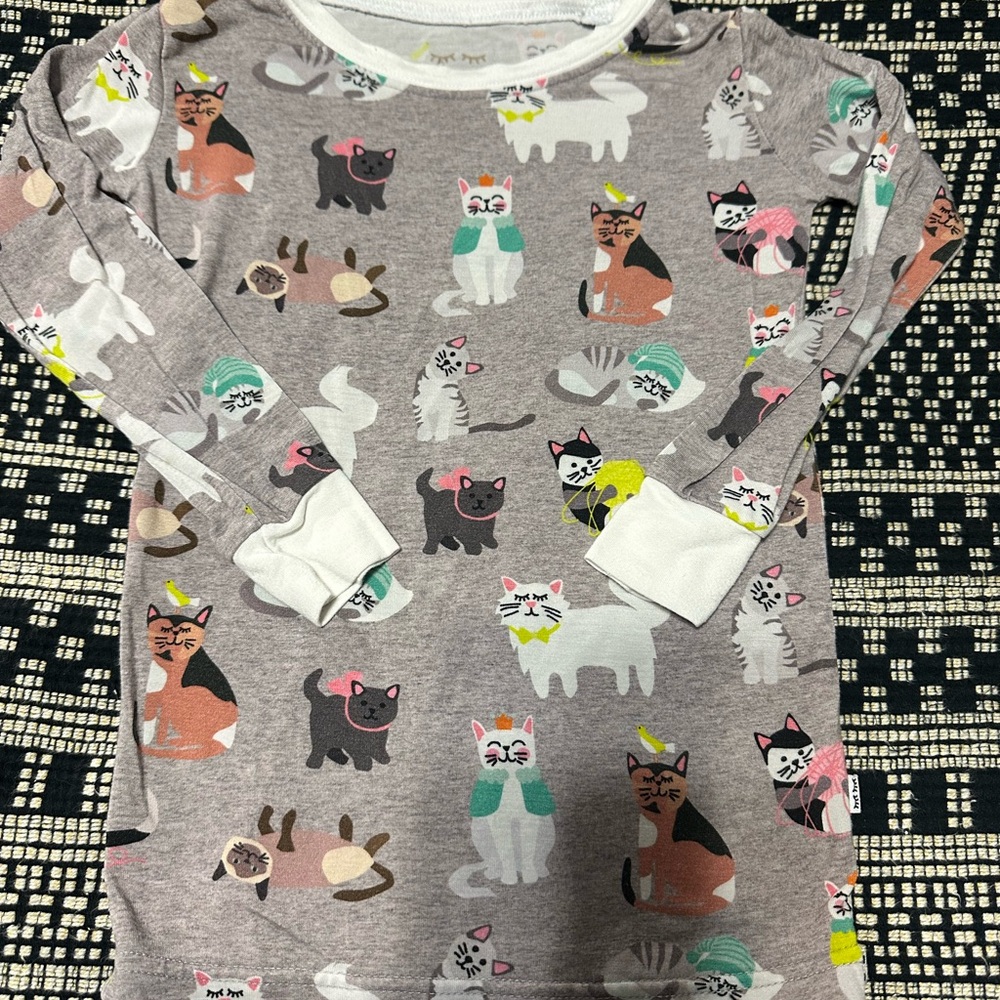 Little Sleepies Cozy Cats long sleeve 2 piece pj set